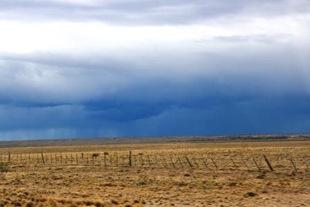 Regenwolke am Horizont